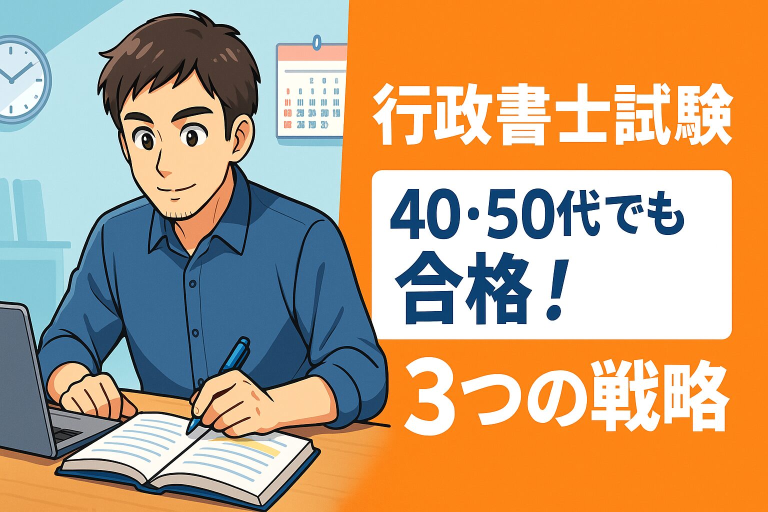 12 40代・50代でも行政書士試験に合格できる!年齢を味方にする3つの戦略