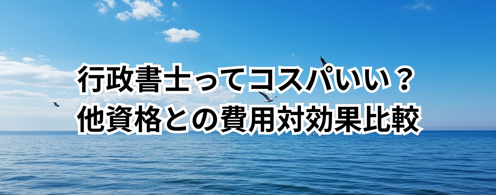 行政書士試験ってコスパいい？他資格との費用対効果比較