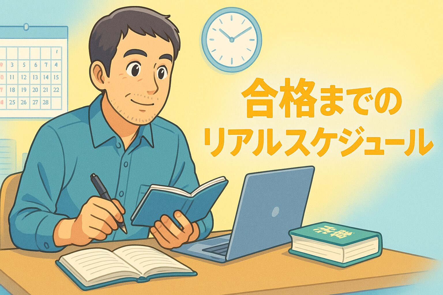 58 合格まで何時間?何ヶ月?40代合格者のリアルスケジュール公開