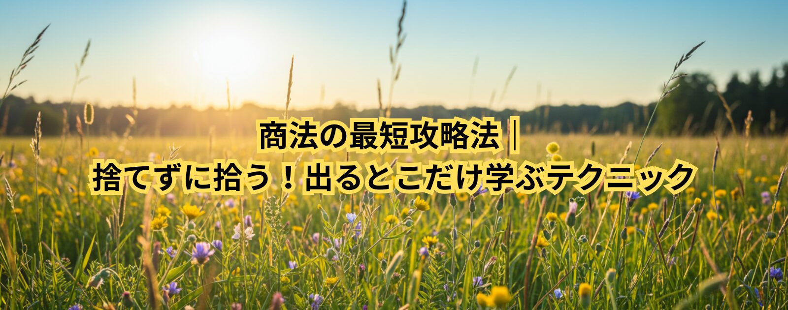 商法の最短攻略法｜捨てずに拾う！出るとこだけ学ぶテクニック