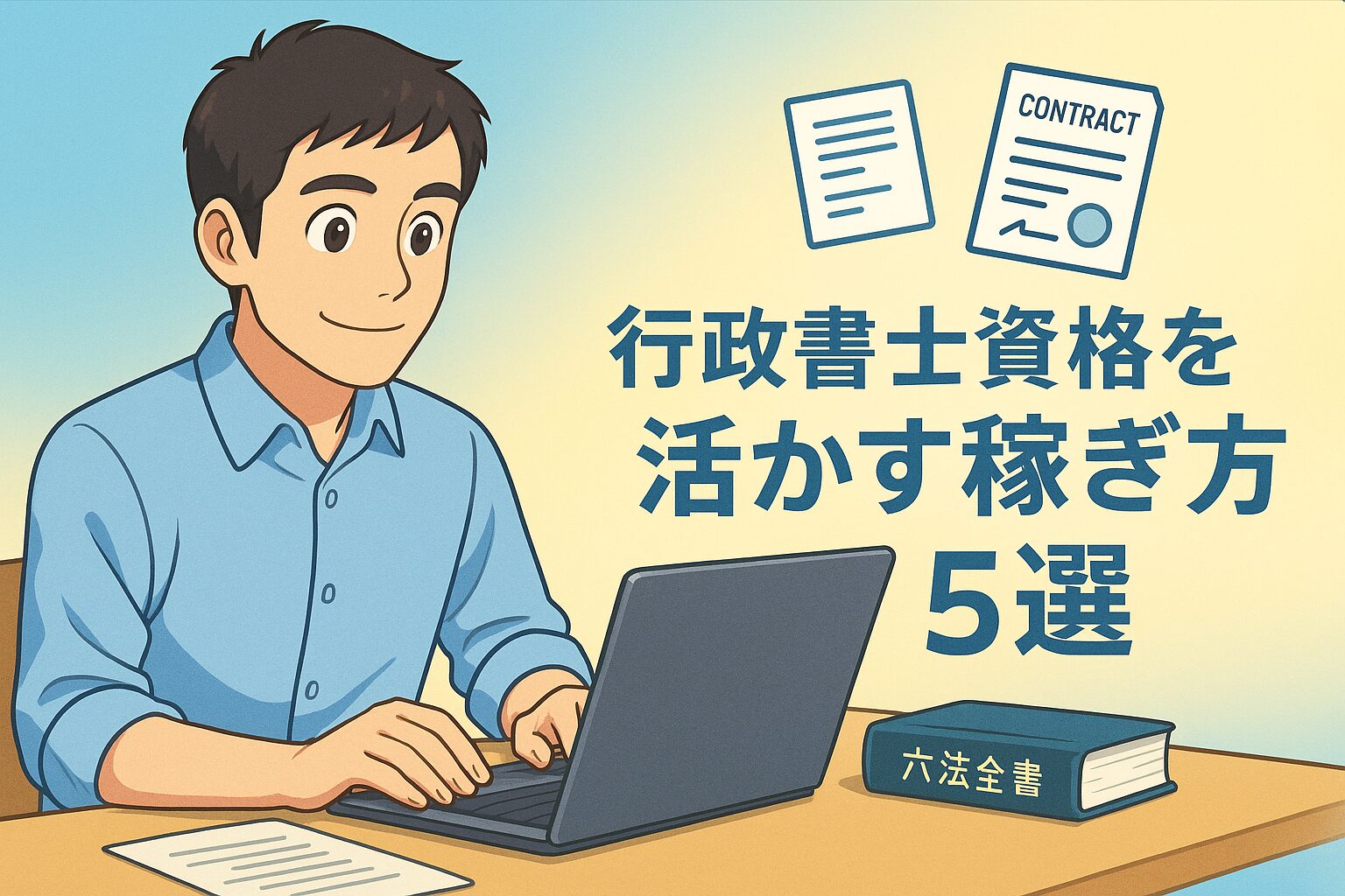 47 30代以上男性の副業解禁！行政書士資格を活かす稼ぎ方5選