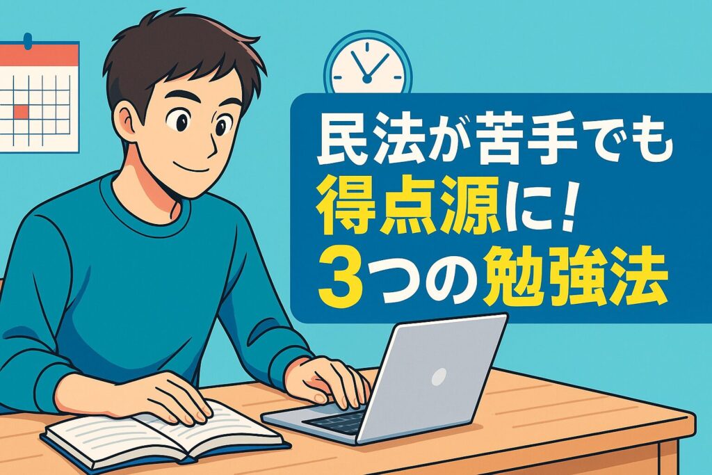 28 民法が苦手な人必見！行政書士試験で得点源に変える勉強法３選【初心者向け】