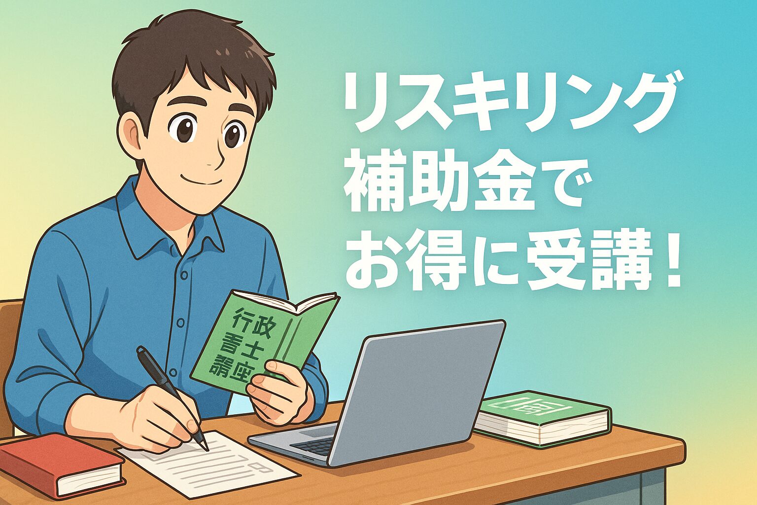 53 リスキリング補助金を活用して行政書士講座をお得に受講する方法
