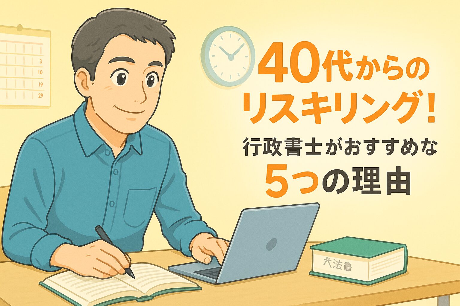 45 40代からのリスキリングに行政書士がおすすめな5つの理由