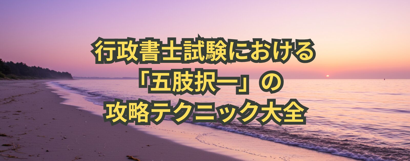 行政書士試験における「五肢択一」の攻略テクニック大全