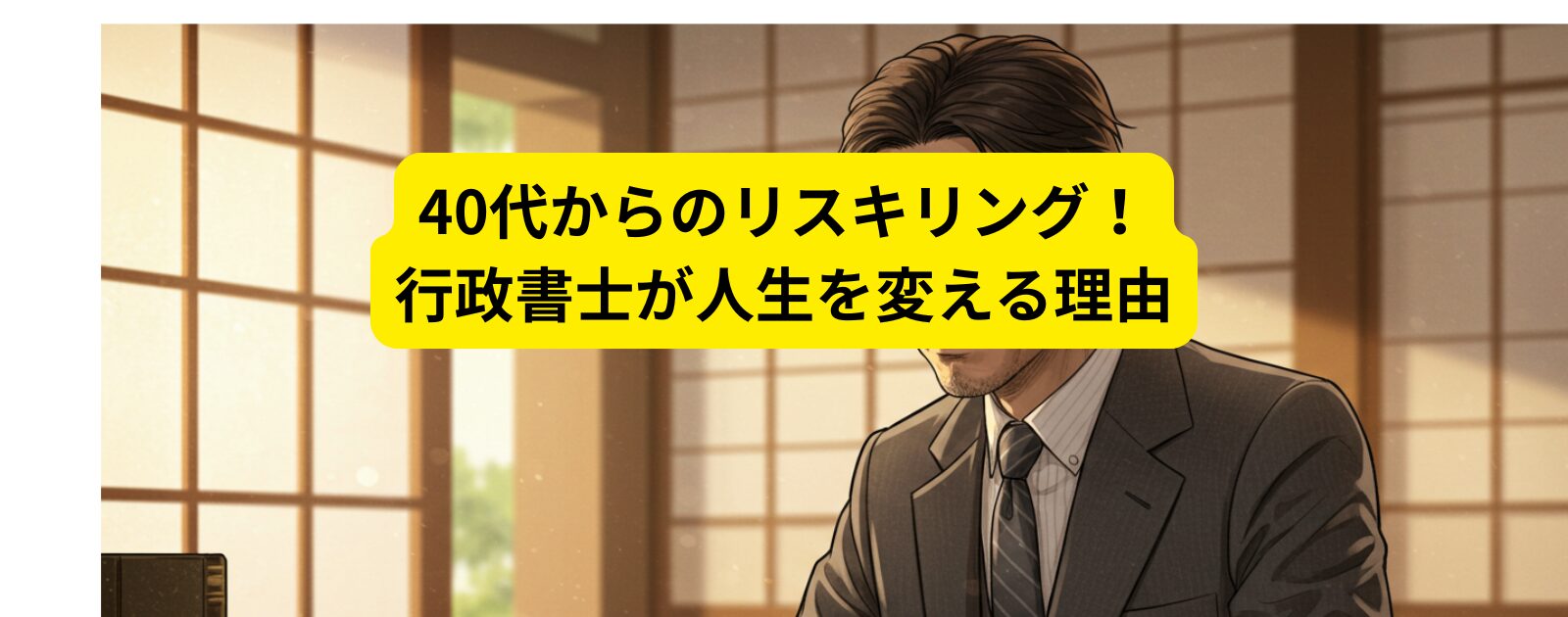 40代からのリスキリング！行政書士が人生を変える理由