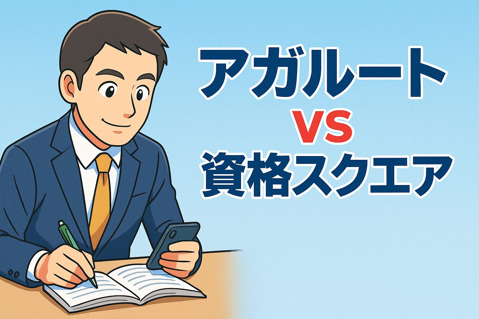 63 アガルート vs 資格スクエア|40代にはどちらがよい?初心者向け徹底比較【行政書士通信講座】