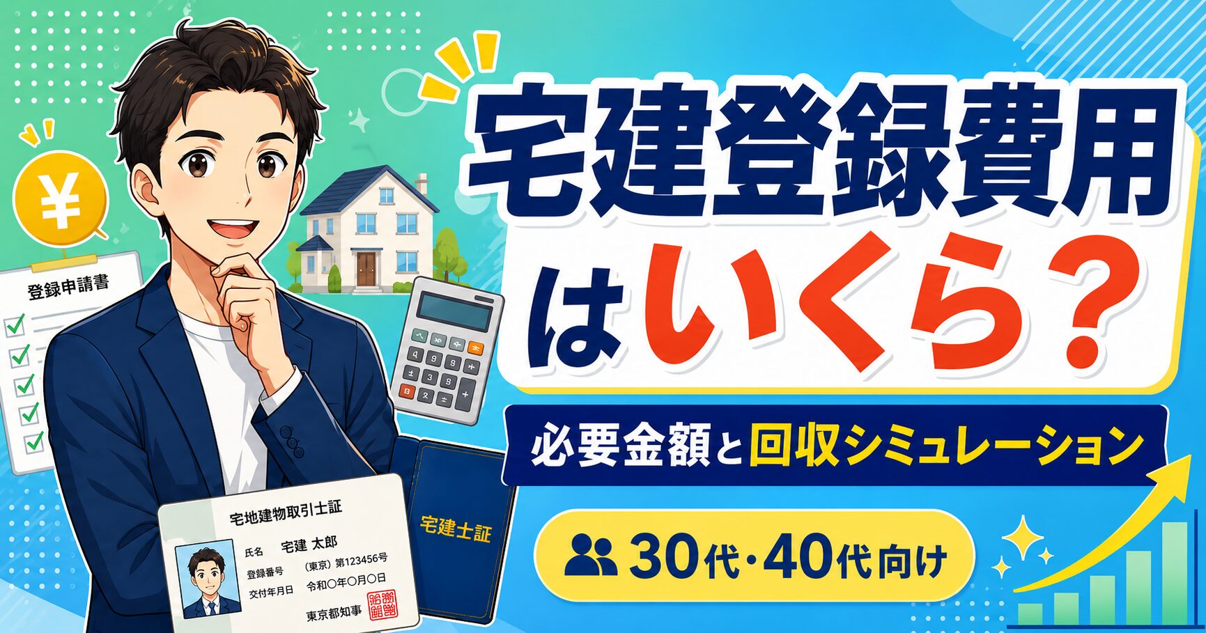 宅建登録費用はいくら？30代・40代が知っておくべき必要金額と回収シミュレーション