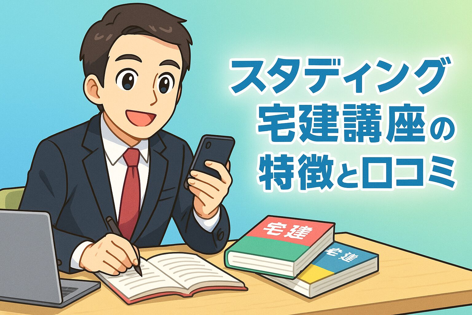 95 スタディング宅建講座の特徴と口コミ!スマホ学習の効果は?