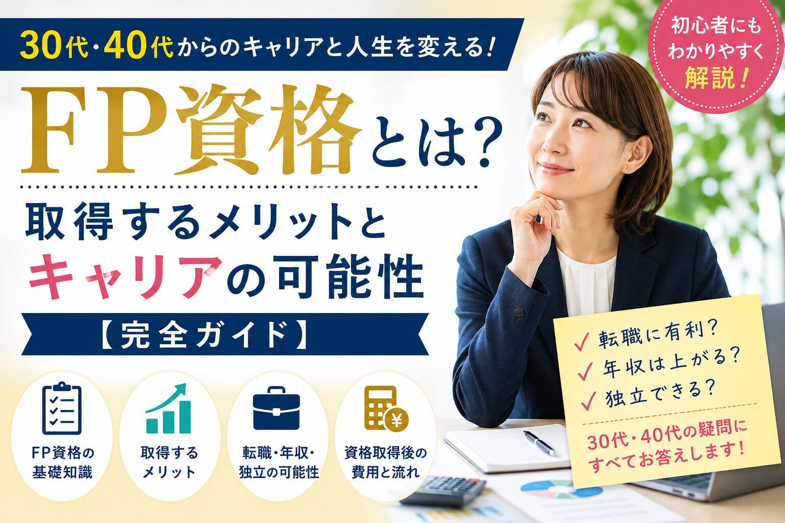 FP資格とは?30代・40代から取得するメリットとキャリアの可能性【完全ガイド】
