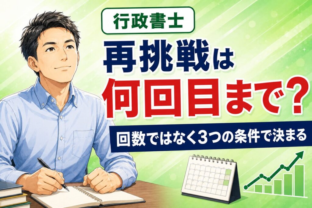 【2026年版】行政書士の再挑戦、何回目までなら続けるべきか