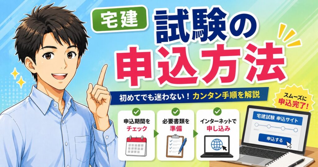 【2026年版】宅建試験の申込方法｜期限・手数料・今から間に合う進め方