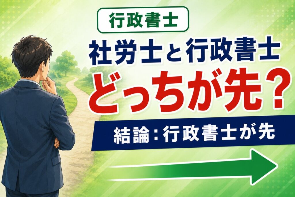 【2026年最新】社労士と行政書士どっちが先？40代からの決め方